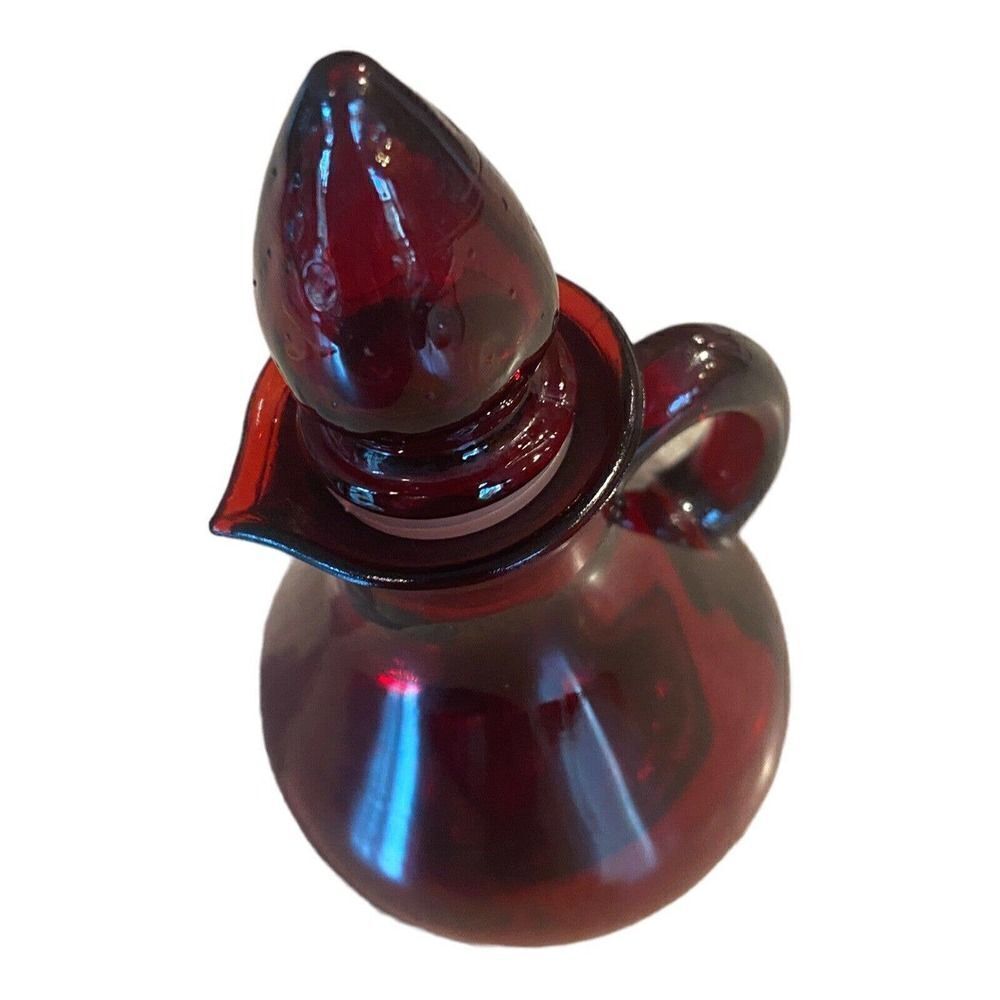 Vintage 1970 Avon Strawberry Bath Foam Red Cruet Bottle- Empty - Picture 4 of 7